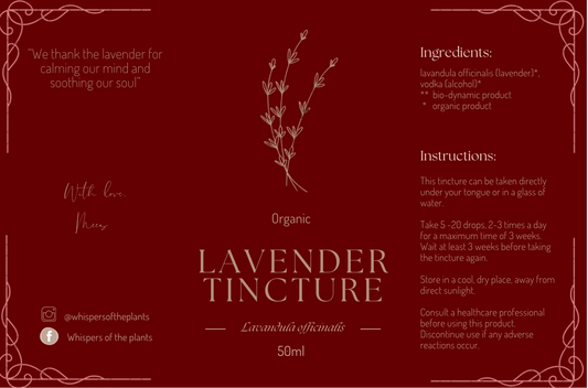 Organic Lavender Tincture 50 ml